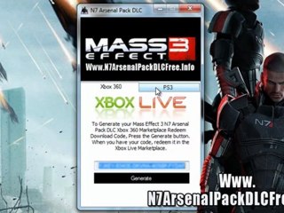 Mass Effect 3 N7 Arsenal Pack DLC Free on Xbox 360 And PS3