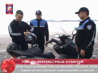 Toplum Destekli Polisten Kask  Uyarısı