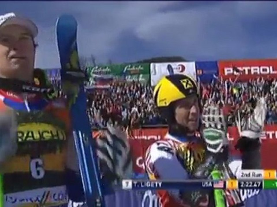 Ligetys Riesenvorsprung im Riesenslalom