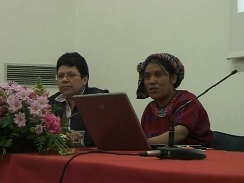 Acto de María Rosario López, campesina Mam en Rivas Vaciamadrid