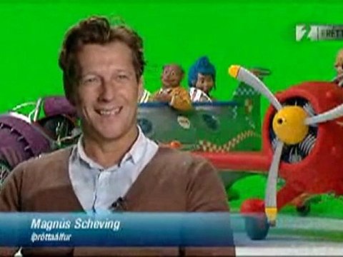 Magnús Scheving ræðir um Hollywood lífið (Iceland 2010)