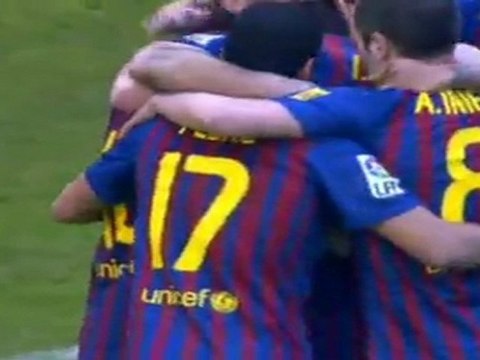 Racing Santander 0.1 FC Barcelona : Messi Goal