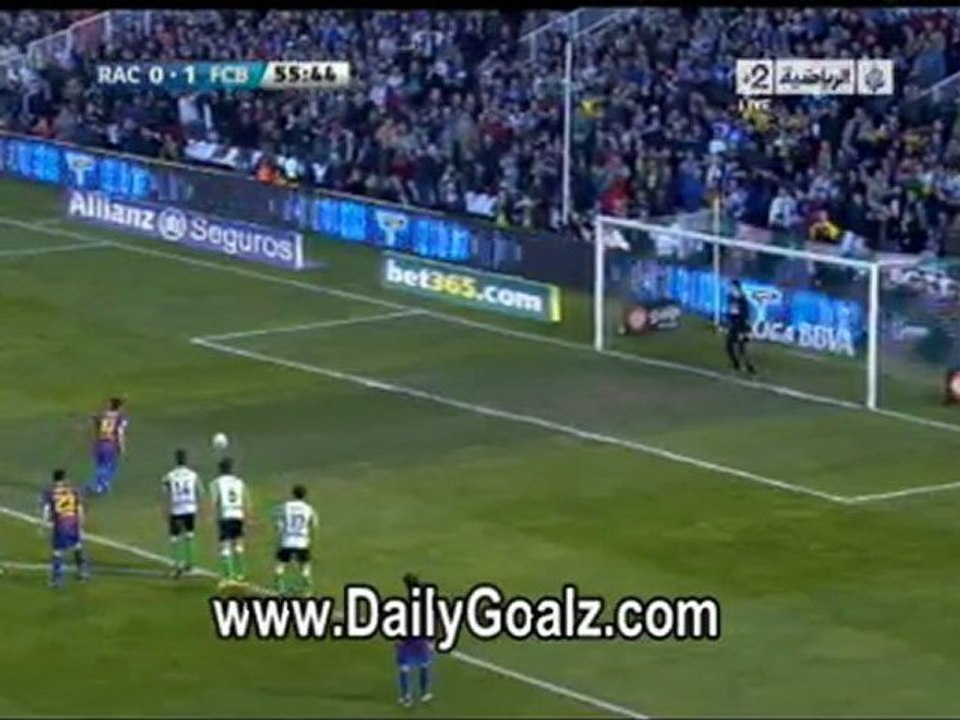 Lionel Messi Goal Real Racing Santander vs Barcelona 0-2