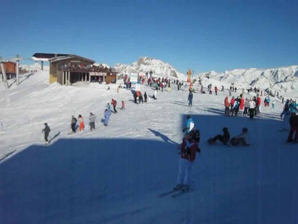 Mer de nuages aux Ménuires et Vue sur le Mont Blanc