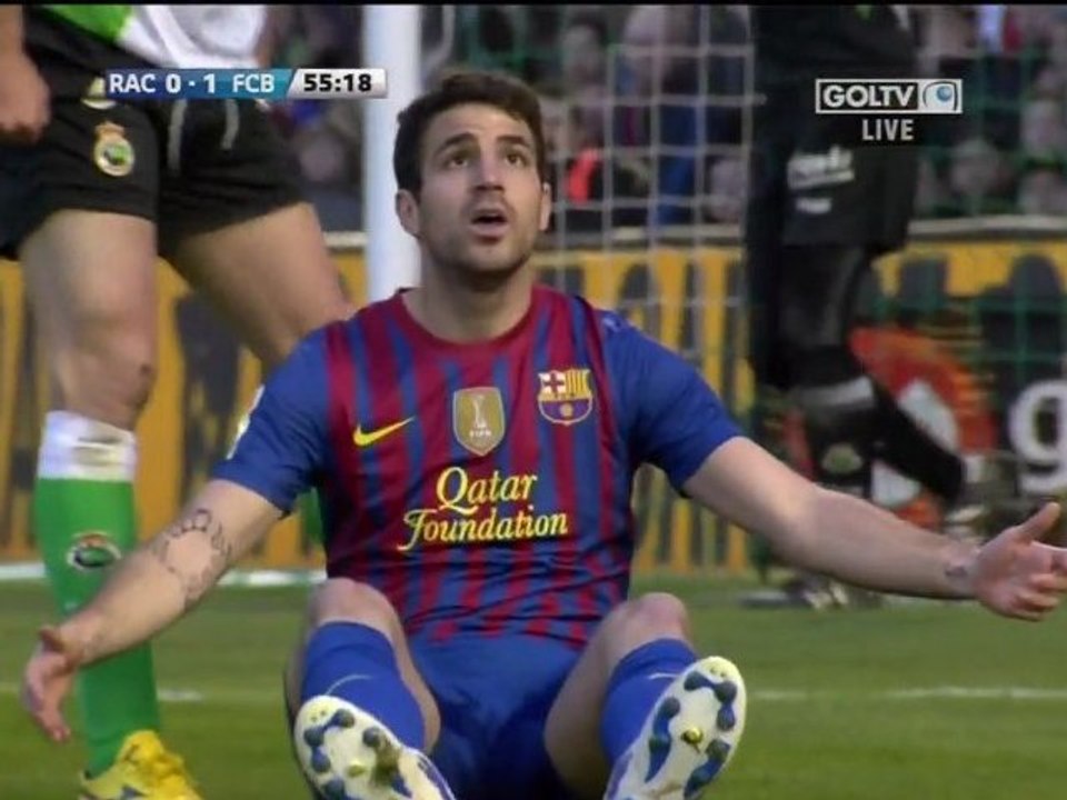 Racing Santander - Barcelona 0-2 Highlights HD 11.03.2012