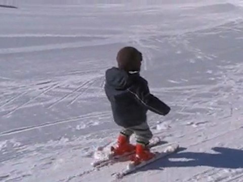 1ère descente à ski tout seul