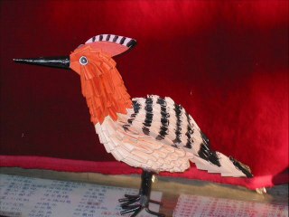 3D Origami Hoopoe Bird