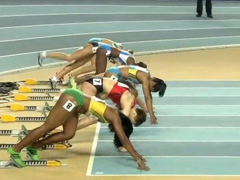 60м 3 Полуфинал Женщины - Чемпионат Мира в помещении Стамбул 2012