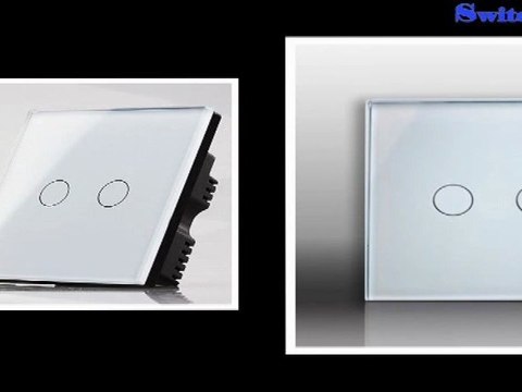 Perfect White Crystal Glass Panel Light Switch