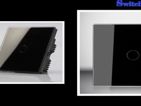 Perfect Black Crystal Glass Panel Light Switch