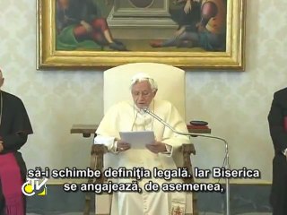 Benedict al XVI-lea: Apărarea căsătoriei, o problemă de dreptate