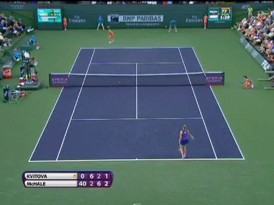 McHale sorprende Kvitova - Indian Wells, 2 turno