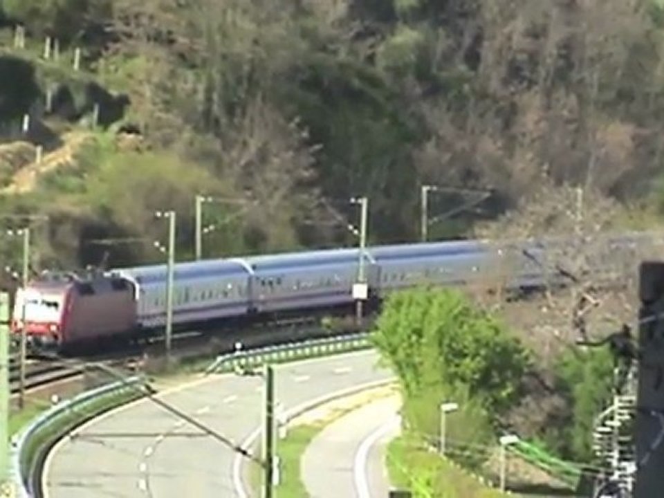 Oberwesel am rhein, br110, e186, br185, br120, 2x br460, 2x br143