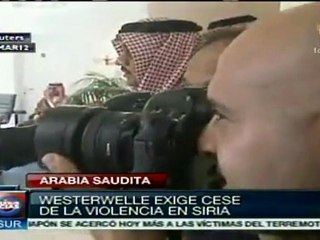 Westerwelle exige cese de la violencia en Siria