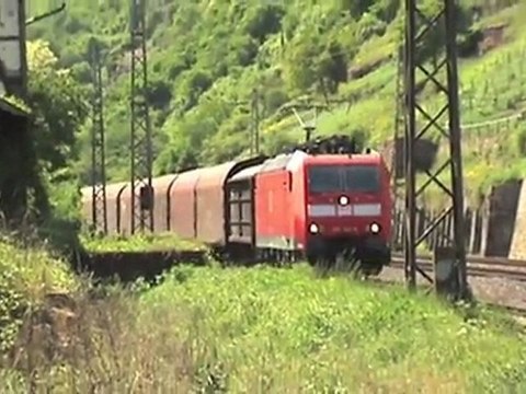 Alter Bf Hatzenport a.d. Mosel, SNCF Prima, 3x BR189, 2x BR185, 4x BR143