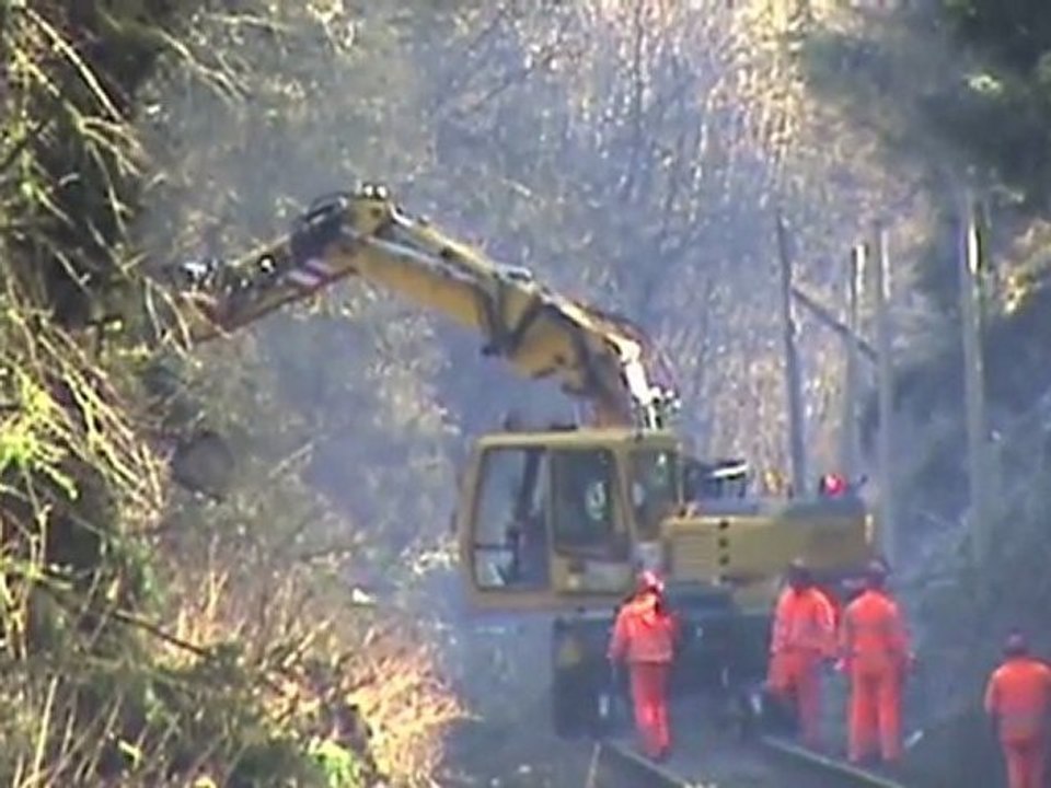 Aufräumungsarbeiten Eifelquerbahn nach Orkan Xynthia Teil 005