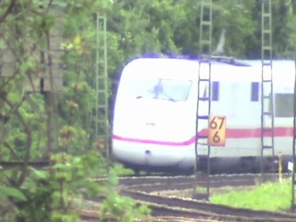 Namedy am Rhein, BR152, BR101, ICE II, 3x BR460