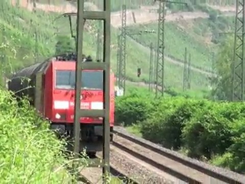 Boppard - Osterspai, SBB Cargo Re421, BR185, BR101, BR460
