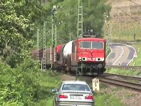 Hammerstein a. Rhein, CB Rail Prima, BR152, DBAG BR185, Railion BR185, BR155, BR143