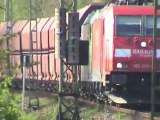 Züge bei Hammerstein - Leutesdorf, CBRail E186, CBRail Prima, Railion 185, K S 185, 140, DBAG 185