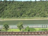 Züge bei Kestert am Rhein, WLB Taurus, BR145, 4x BR185, 2x BR143, 2x BR428, BR427