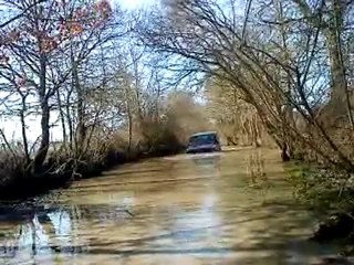 passage dans un chemin bien humide