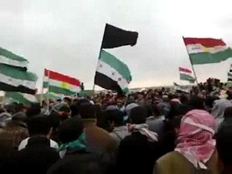 فري برس الحسكة مظاهرة في بلدة الجوادية محافظة الحسكة 12 3 2012