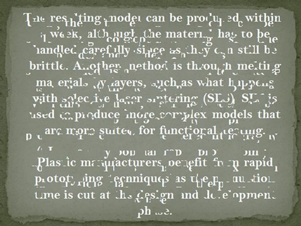 Improving Plastic Products Through Rapid Prototyping Techniques