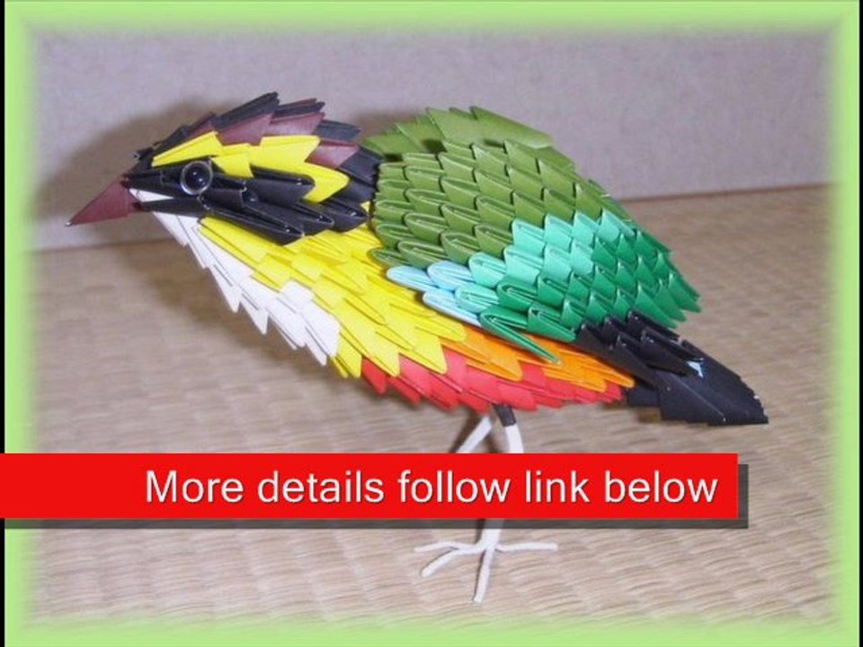 3D Origami Pitta Bird