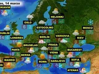 El tiempo en Europa, por países, previsión martes 13 y miércoles 14 de marzo