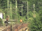 Züge bei Erpel - Linz a. Rhein, Mak, SNCF Prima, Railion BR185, BR145, R4C BR185, 2x BR143