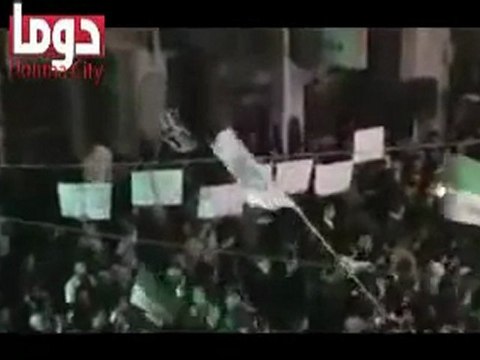 فري برس ريف دمشق دوما مهرجان ثوري في ساحة الحرية 12 3 2012 ج1