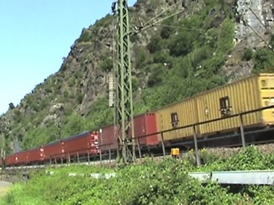 Züge nördlich des Roßsteins, HGK BR185, AT BR185, BR145, BR152, BR612, DBAG BR185, BR427, BR428