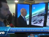 Peres visita las instalaciones de Google en California y recorre virtualmente su tierra natal