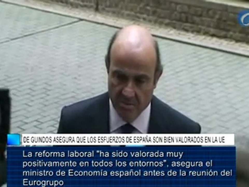 De Guindos asegura que la reforma laboral ha sido valorada positivamente