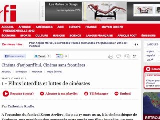 Catherine Ruelle parle du Mobile Film Festival 2012 sur RFI
