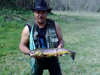 PECHE A LA TRUITE  AU VAIRON MARS 2011