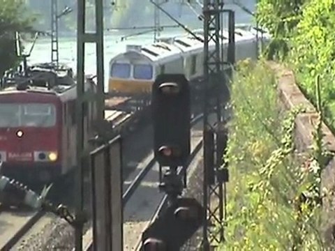 Assmannshausen, 4x ECR Class 66, MRCE BR185, Railion BR185, DBAG BR185, BR155, BR145, 2x BR143