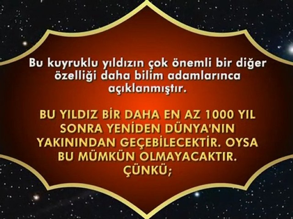 HZ.MEHDİ'NİN ÇIKIŞ ALAMETİ:İKİ UÇLU KUYRUKLU YILDIZ