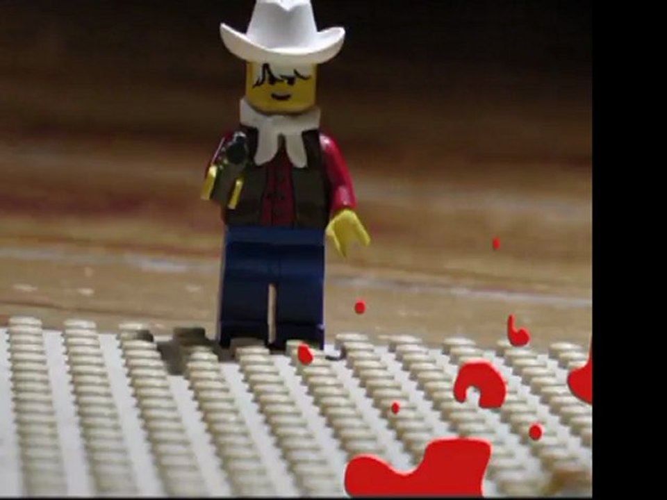 stop-motion lego duel western