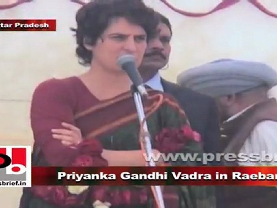 Priyanka Gandhi Vadra in Raebareli appreciates the works of Sonia Gandhi