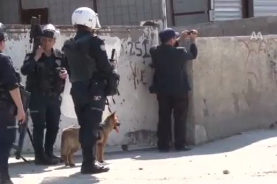 Taşları ağzıyla topladı