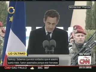 Presidente Sarkozy encabeza ceremonia en honor a soldados muertos
