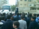 فري برس ريف دمشق الكسوة المحتلة مظاهرة طلابية في يوم الحداد على مجزرة كرم الزيتون 13   3   2012