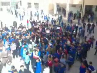 فري برس ريف دمشق الضمير مظاهرة طلابية ثانوية13 3 2012 ج3