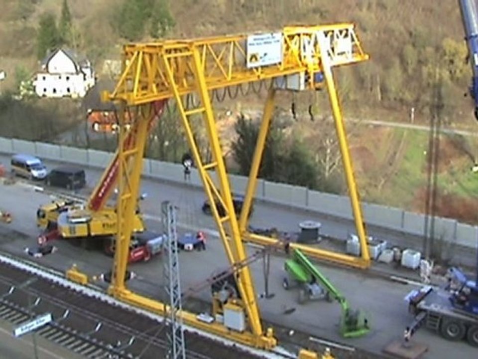 Aufbau Portalkran Ediger-Eller Kaiser-Wilhelm-Tunnel Teil 004