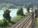 Assmannshausen a. Rhein, BR152, 2x BR185, BR145, 3x BR143, Raddampfer Goethe