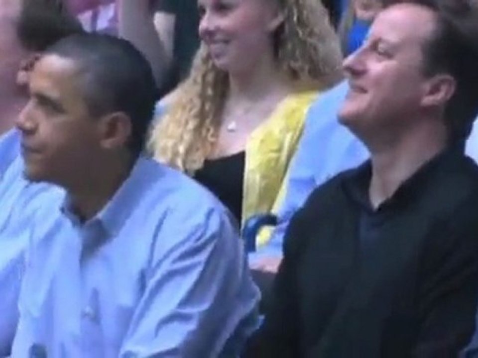 Obama und Cameron besuchen Basketball-Spiel