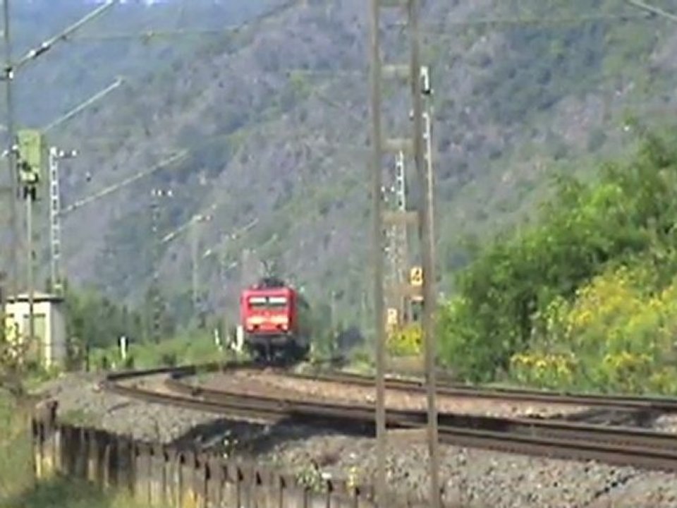Züge in pommern a.d. mosel, br181, railservice alexander neubauer br185, 3x br143