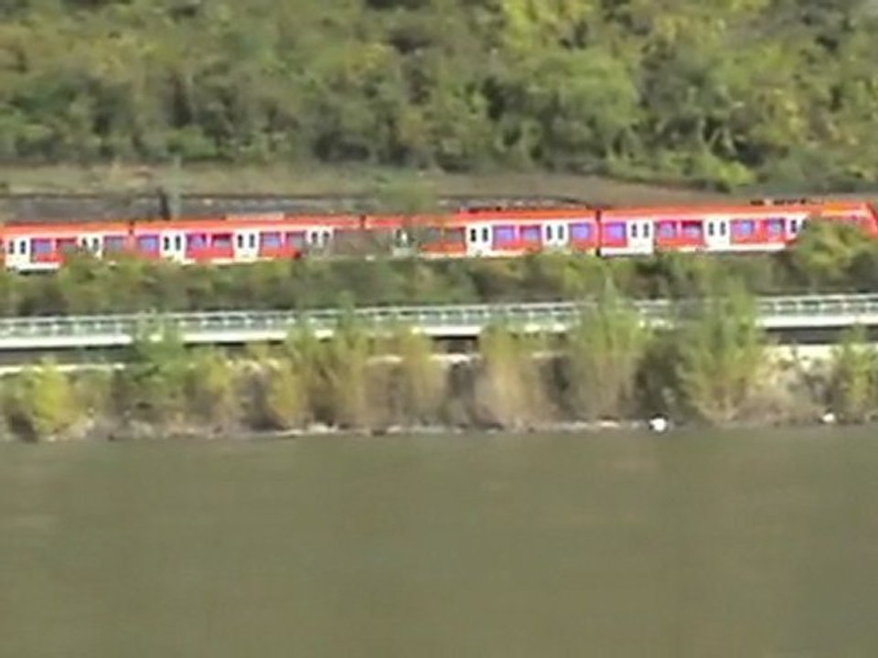 Trains and ships at Bad Salzig and Kamp-Bornhofen